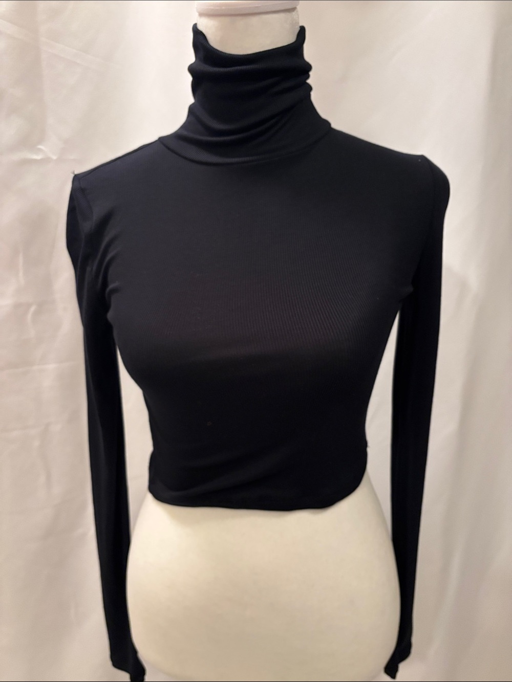 Sunday Best Black Turtleneck Top - size XS
